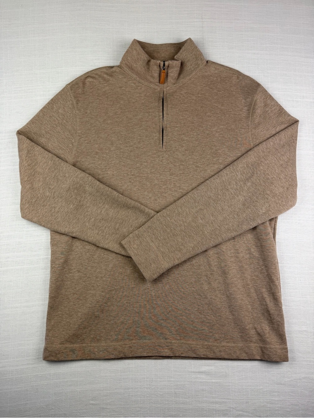 Banana Republic Men’s Quarter Zip Pullover Sweater XL Beige Casual